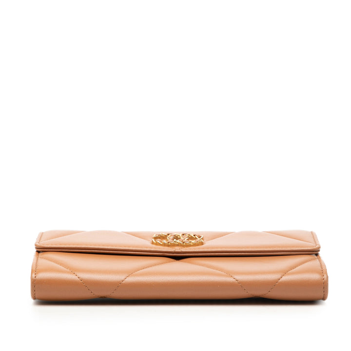 Chanel Matelassé Cuir d'agneau 19 à rabat Portefeuille