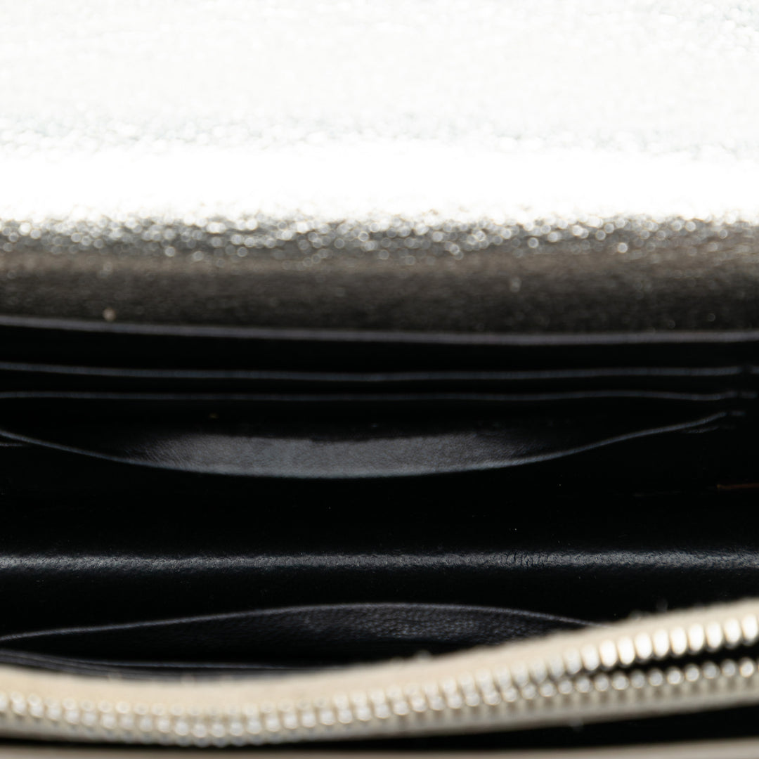 Saint Laurent Mini Metallic Cuir de veau Monogram Sunset Wallet on Chain