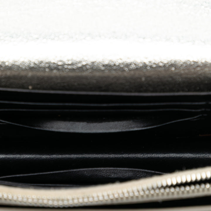 Saint Laurent Mini Metallic Cuir de veau Monogram Sunset Wallet on Chain