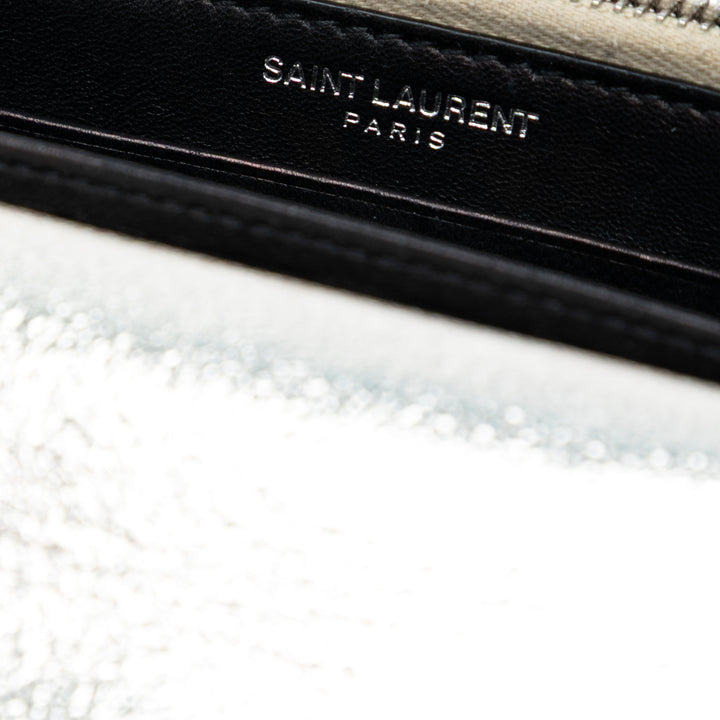 Saint Laurent Mini Metallic Cuir de veau Monogram Sunset Wallet on Chain