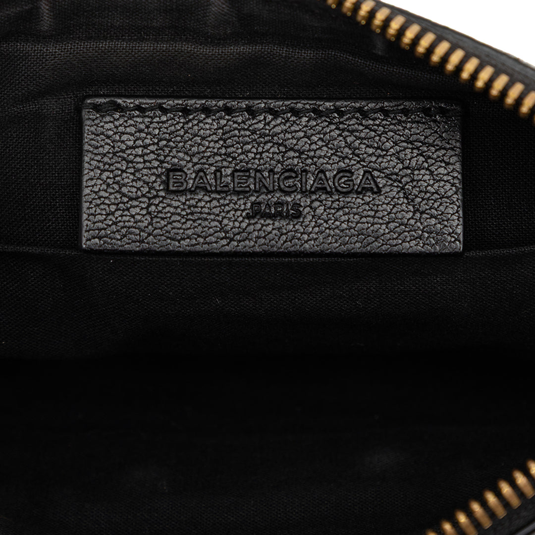 Motocross Classic Métallisé Edge Pochette Cuir de chèvre Noir