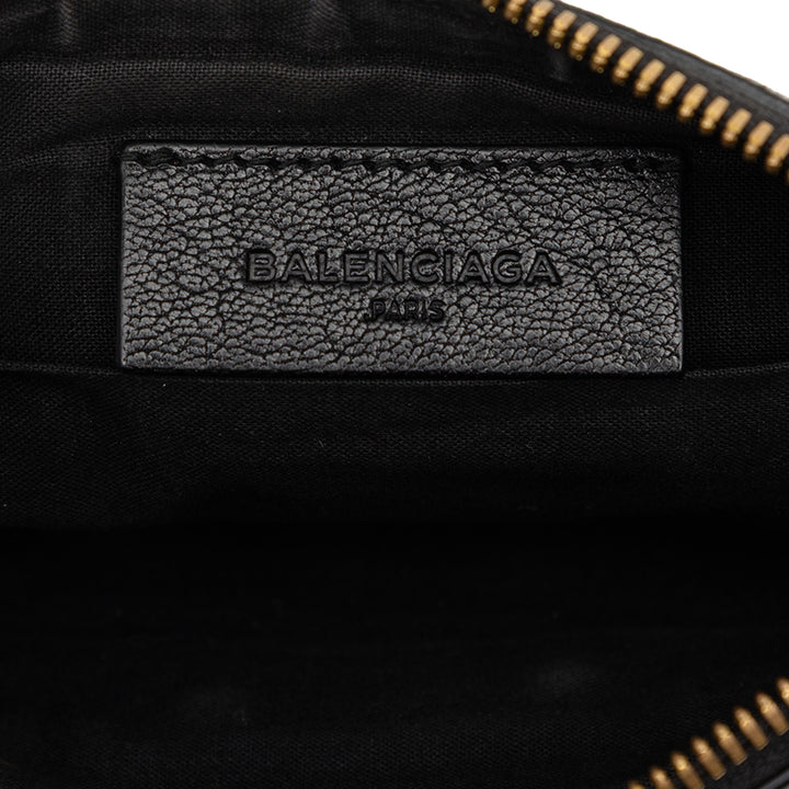Motocross Classic Métallisé Edge Pochette Cuir de chèvre Noir
