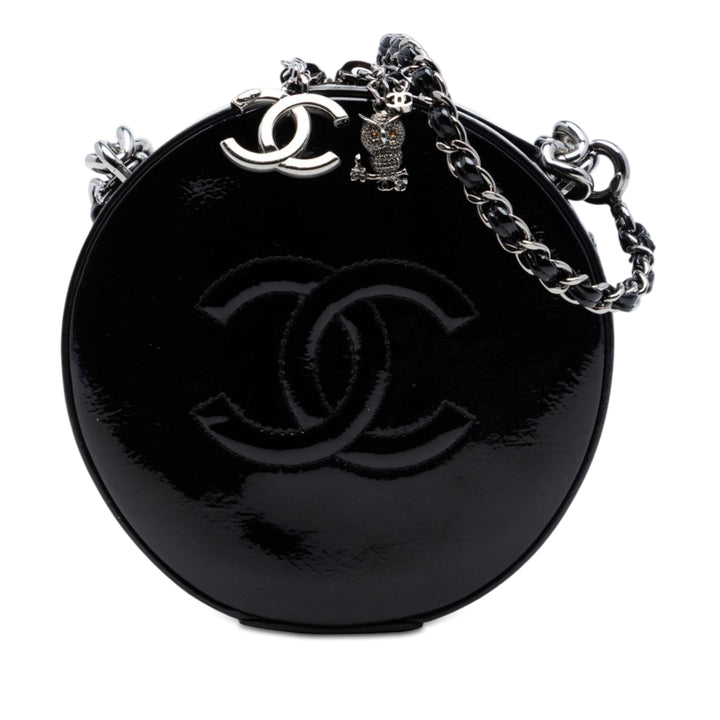 Chanel CC Cuir verni Rond as Earth Sac