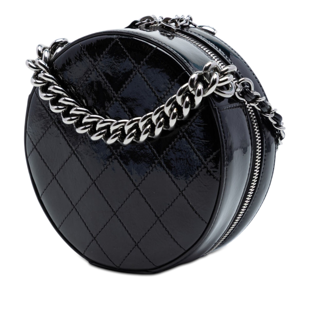 Chanel CC Cuir verni Rond as Earth Sac