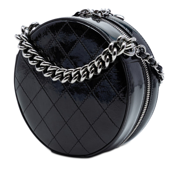 Chanel CC Cuir verni Rond as Earth Sac