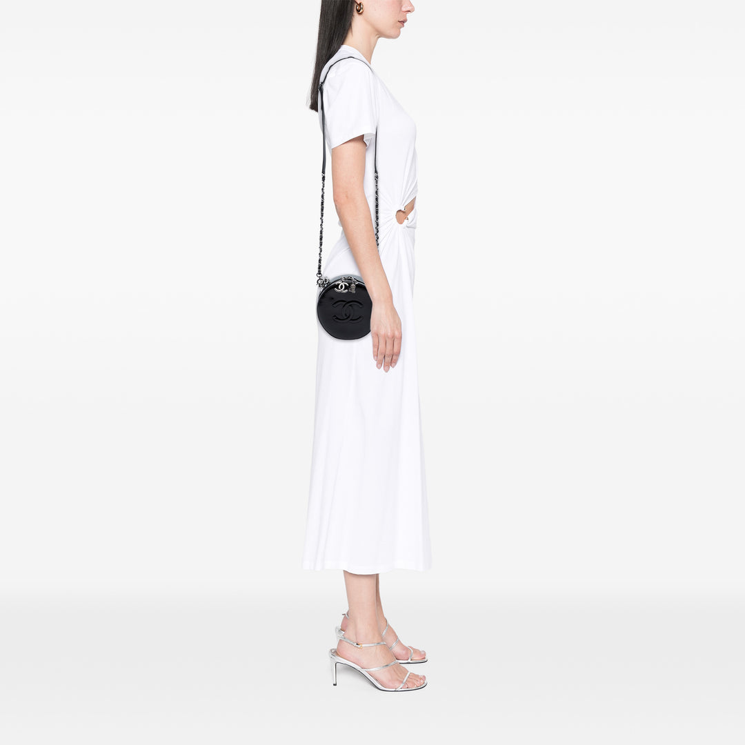 Chanel CC Cuir verni Rond as Earth Sac