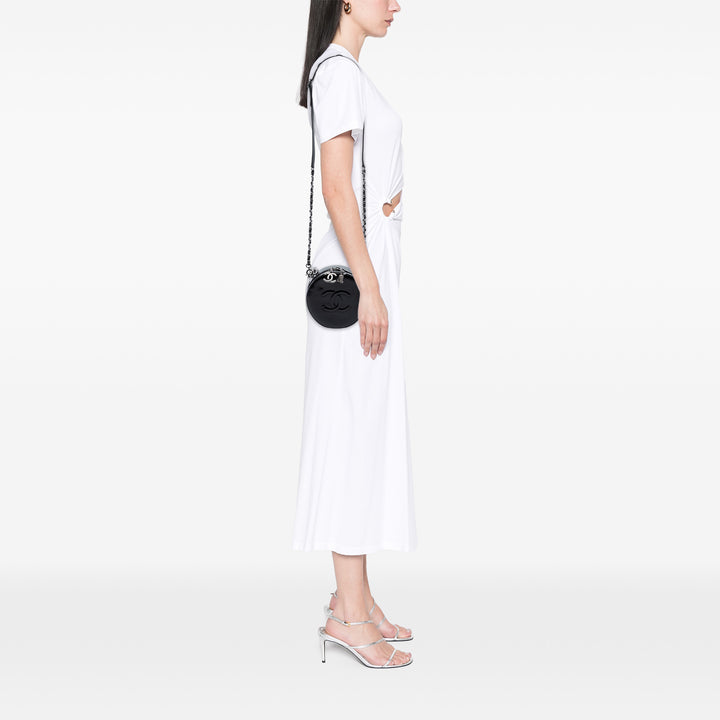 Chanel CC Cuir verni Rond as Earth Sac