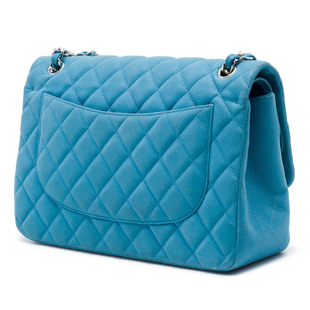 Chanel Classic Double rabat Jumbo Cuir caviar