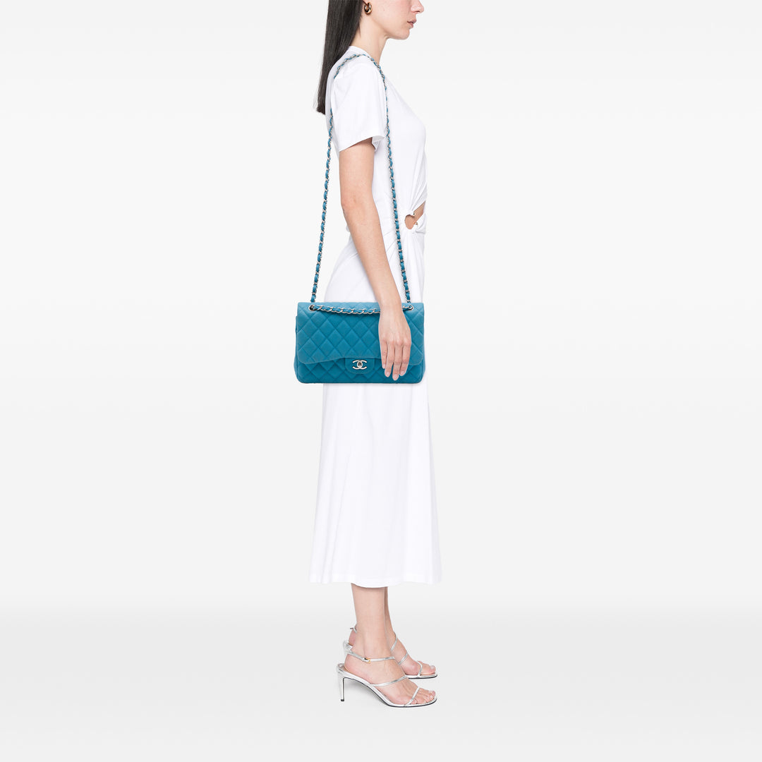 Chanel Classic Double rabat Jumbo Cuir caviar
