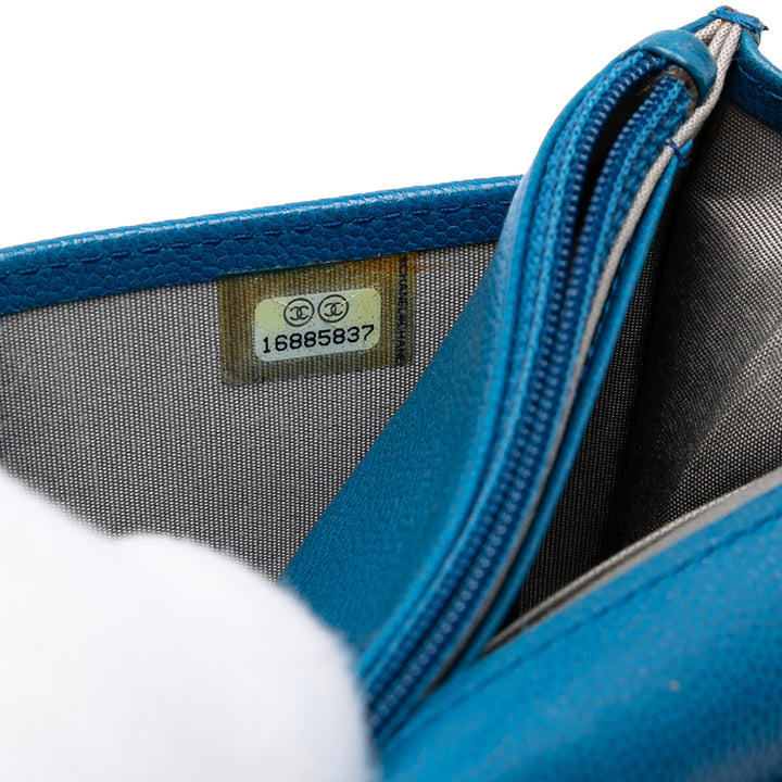 Chanel CC Caviar Sevruga Wallet on Chain