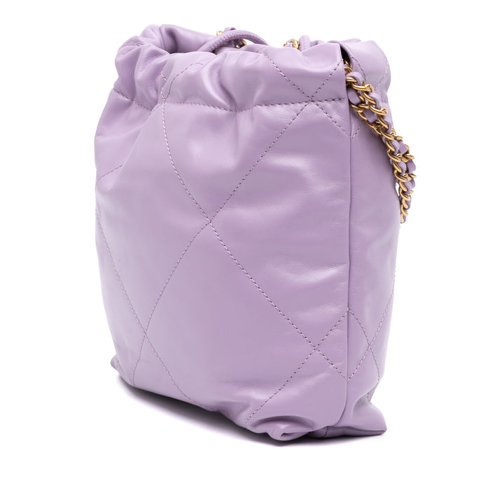 brillant 22 Sac Mini Cuir de veau Violet