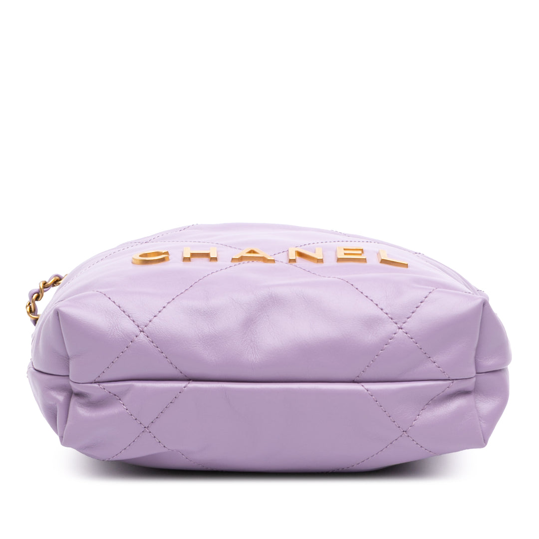 brillant 22 Sac Mini Cuir de veau Violet
