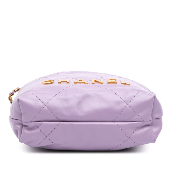 brillant 22 Sac Mini Cuir de veau Violet