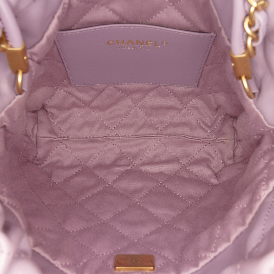 brillant 22 Sac Mini Cuir de veau Violet