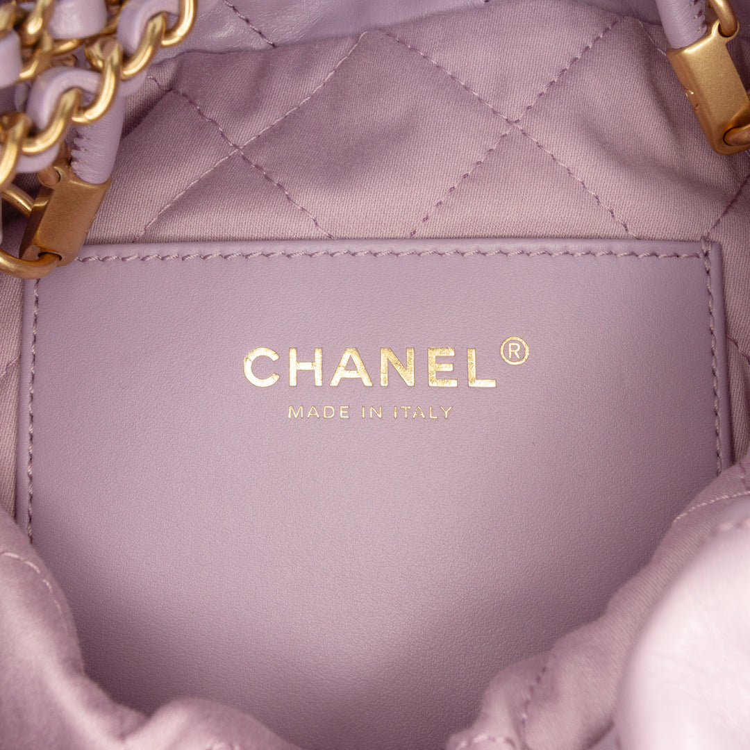 brillant 22 Sac Mini Cuir de veau Violet