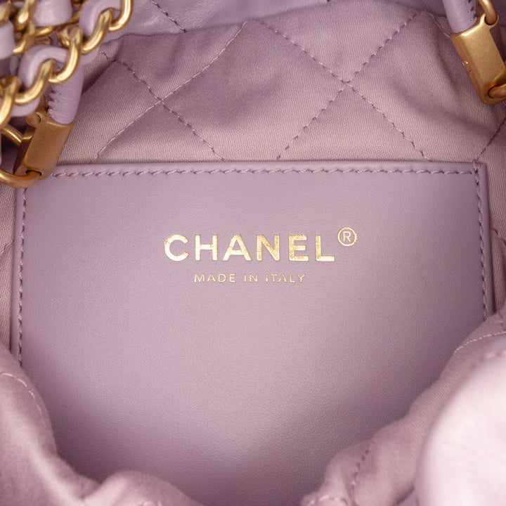 brillant 22 Sac Mini Cuir de veau Violet