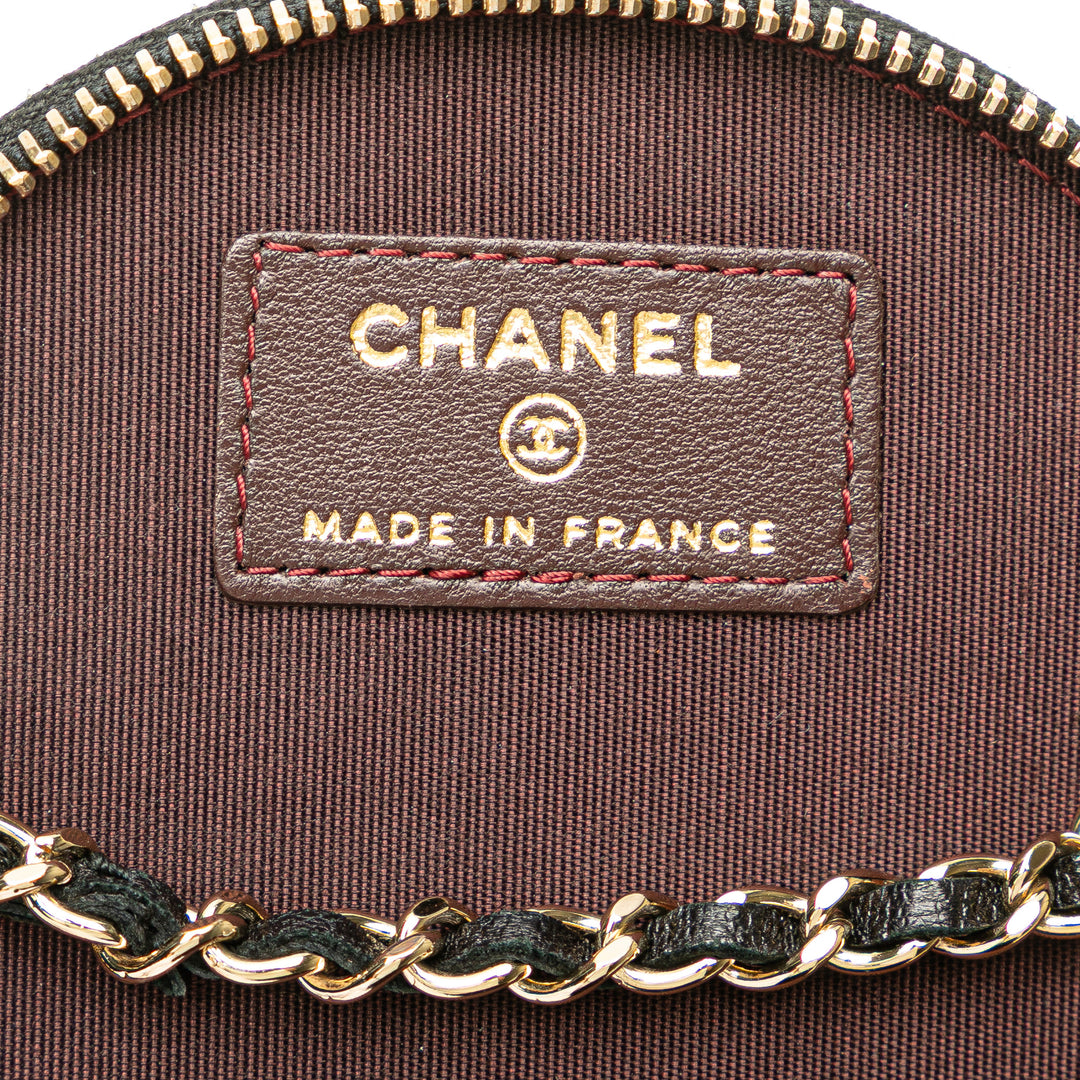 Chanel Matelassé Cuir d’agneau Chain et Charm Vanity Étui