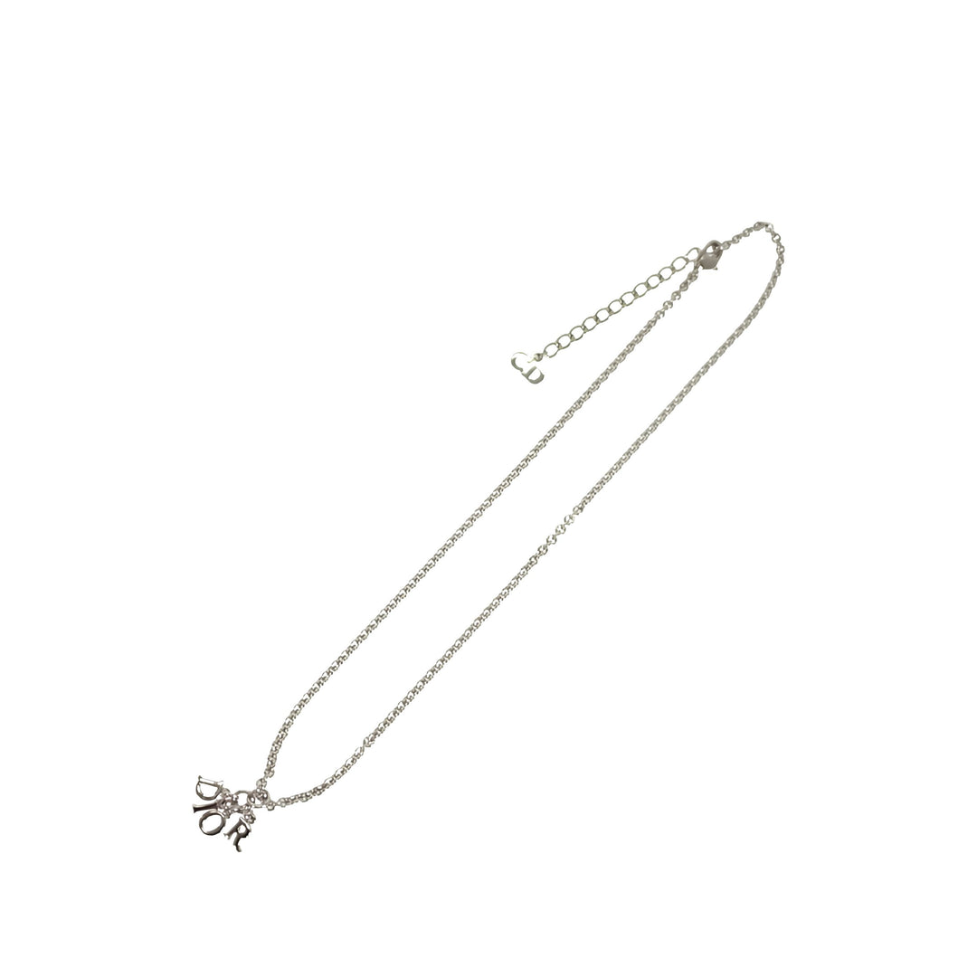 Dior Collier Finish Dangling Letters Pendant Argenté – vue 7 – GABY PARIS