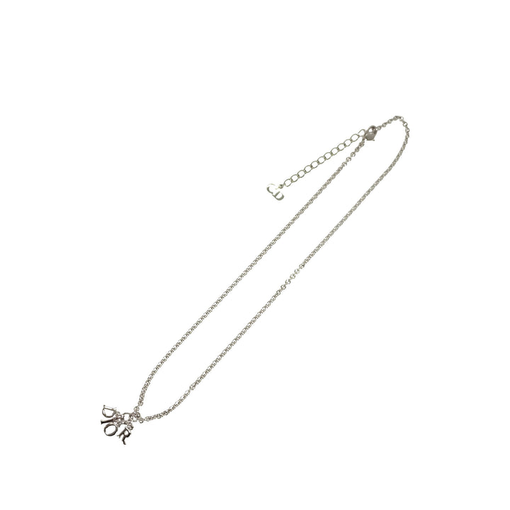 Dior Collier Finish Dangling Letters Pendant Argenté – vue 7 – GABY PARIS