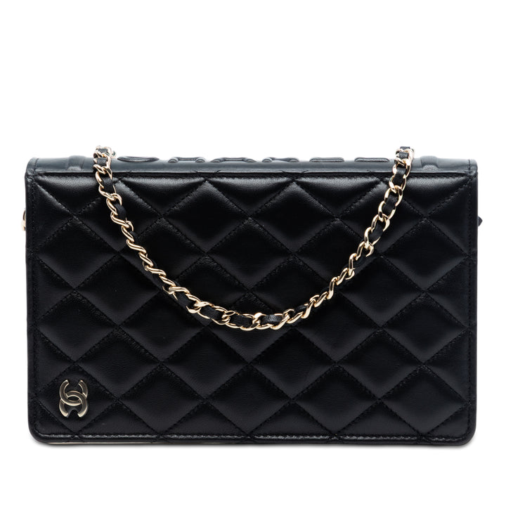 Chanel Matelassé Cuir d’agneau Book Wallet on Chain