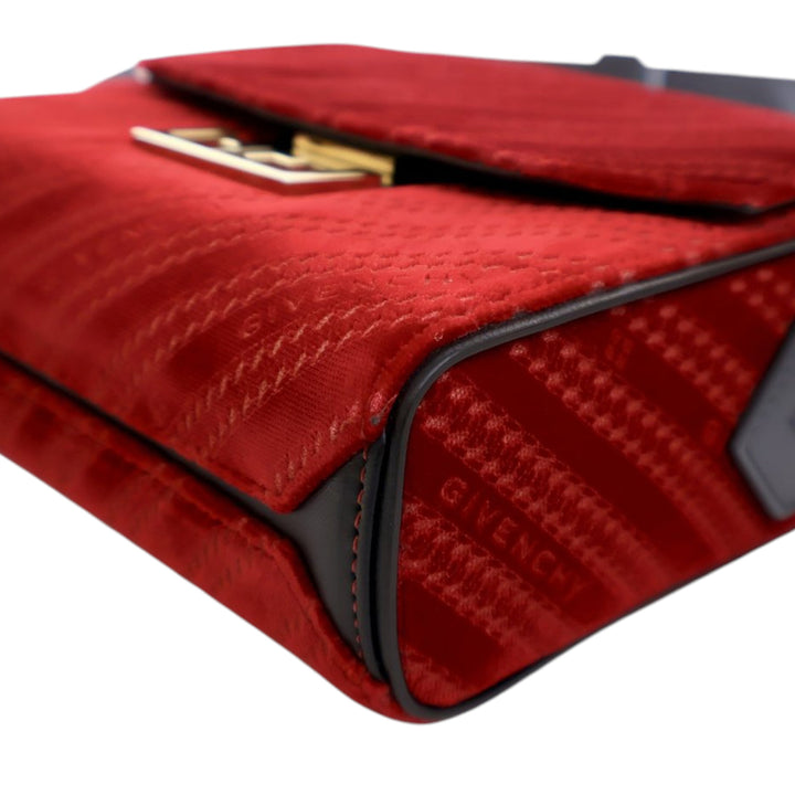 Givenchy Mini Velours Diagonal Eden Flap Rouge