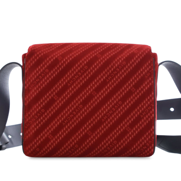 Givenchy Mini Velours Diagonal Eden Flap Rouge