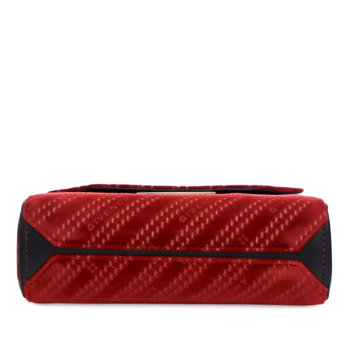Givenchy Mini Velours Diagonal Eden Flap Rouge