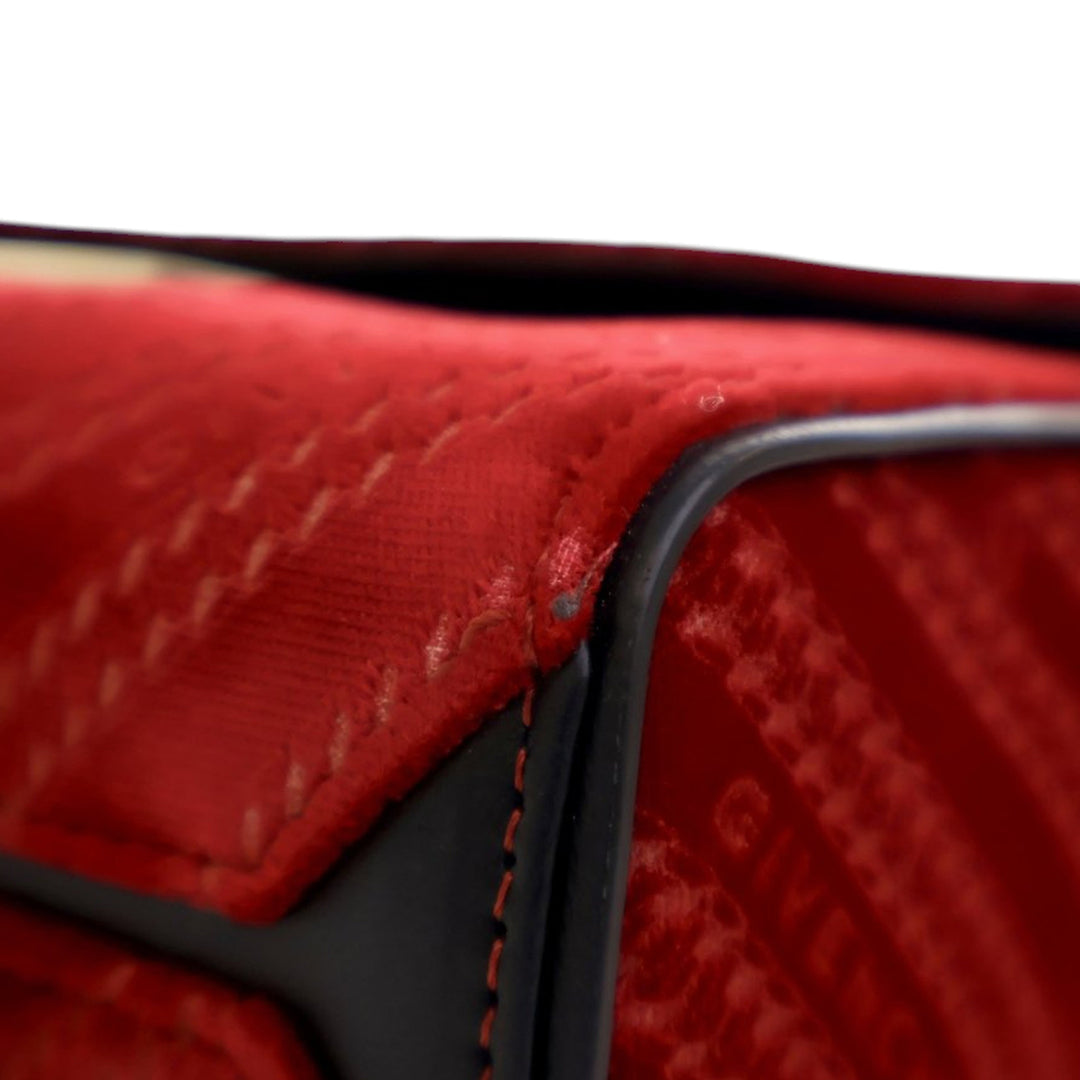 Givenchy Mini Velours Diagonal Eden Flap Rouge