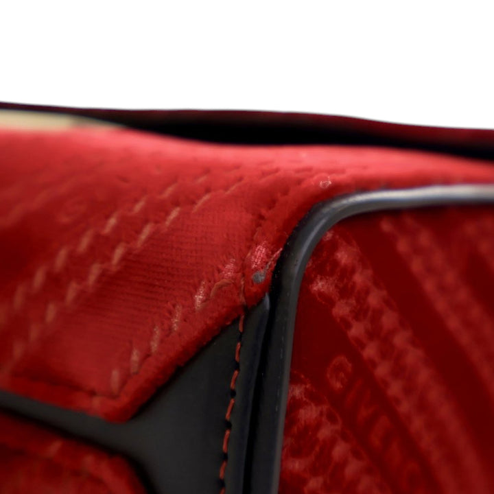 Givenchy Mini Velours Diagonal Eden Flap Rouge