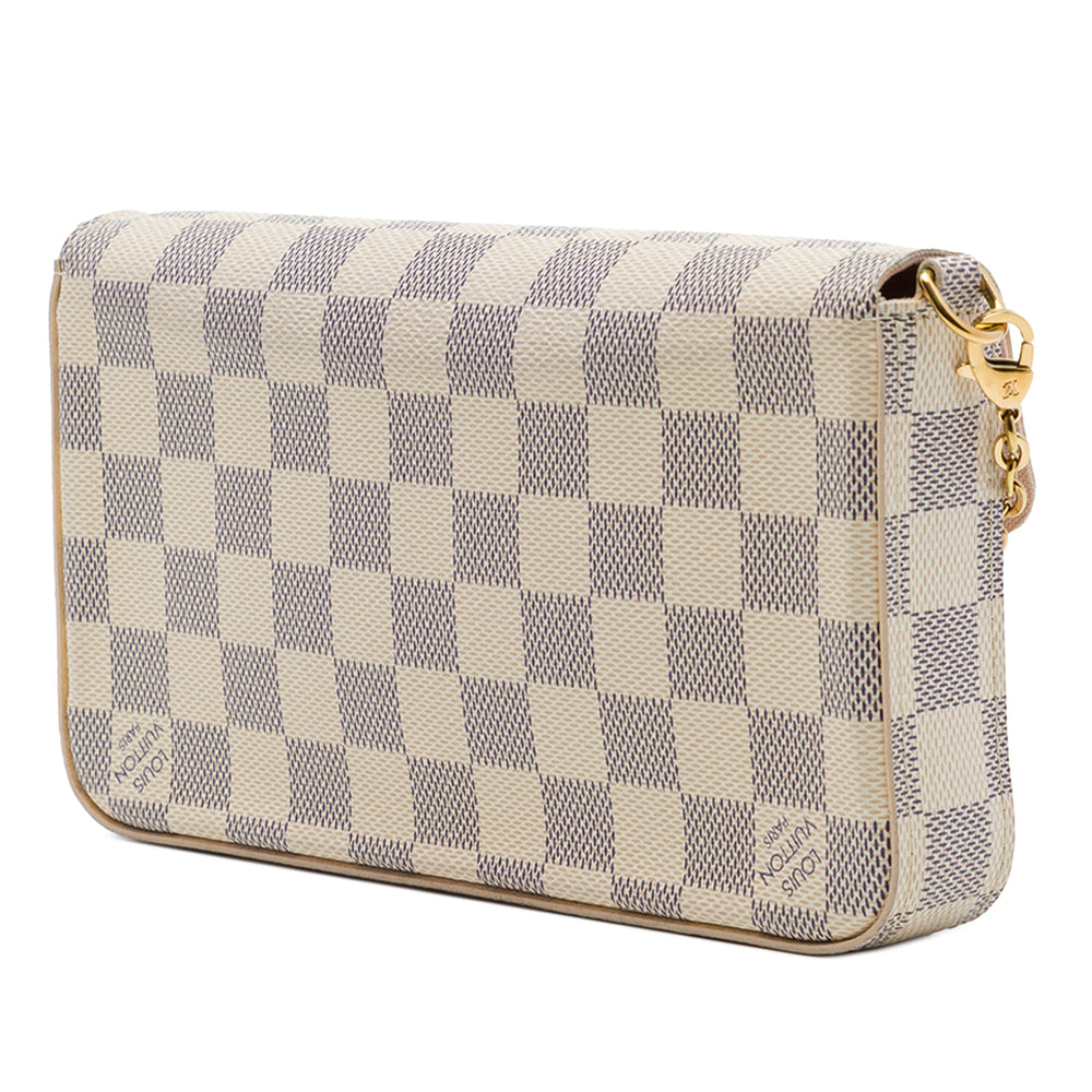 Louis Vuitton Pochette Felicie Damier Azur Blanc – vue 2 – GABY PARIS