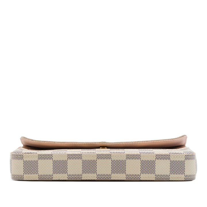 Louis Vuitton Pochette Felicie Damier Azur Blanc – vue 3 – GABY PARIS
