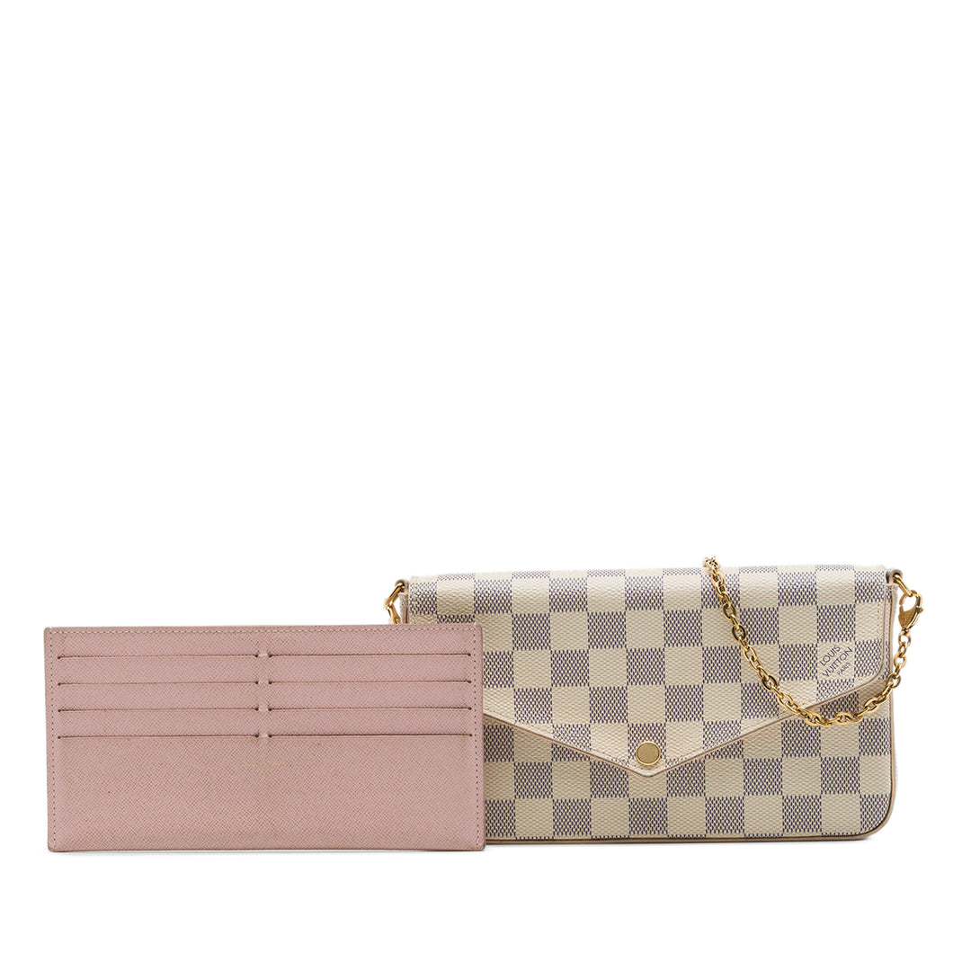 Louis Vuitton Pochette Felicie Damier Azur Blanc – vue 7 – GABY PARIS