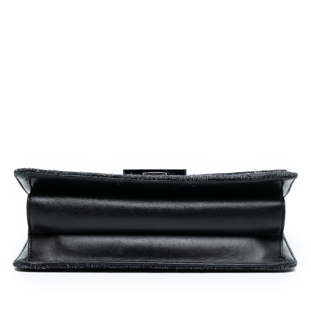 Chanel Large Matelassé Tweed Beauty Lock à rabat