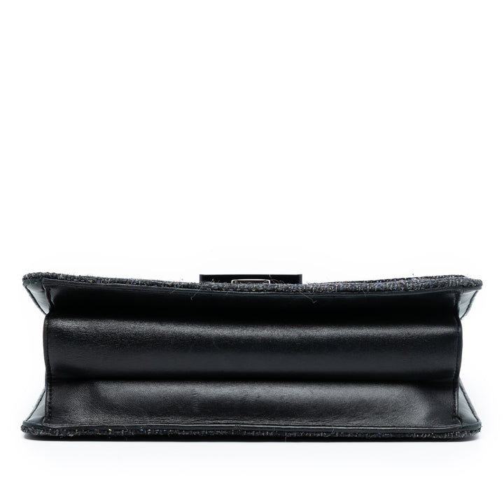 Chanel Large Matelassé Tweed Beauty Lock à rabat