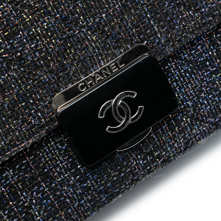 Chanel Large Matelassé Tweed Beauty Lock à rabat