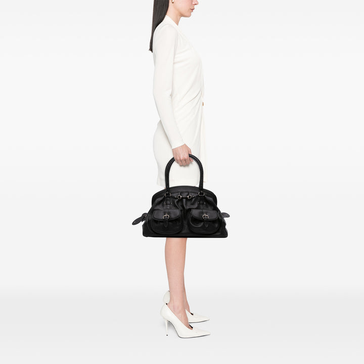 Large Calfskin My Dior Frame Handbag Black - Gaby Paris