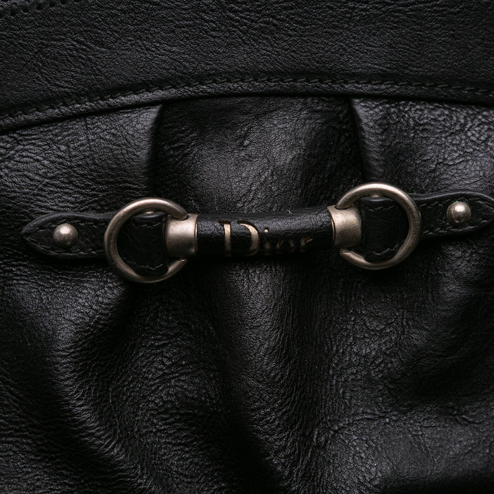 Large Calfskin My Dior Frame Handbag Black - Gaby Paris