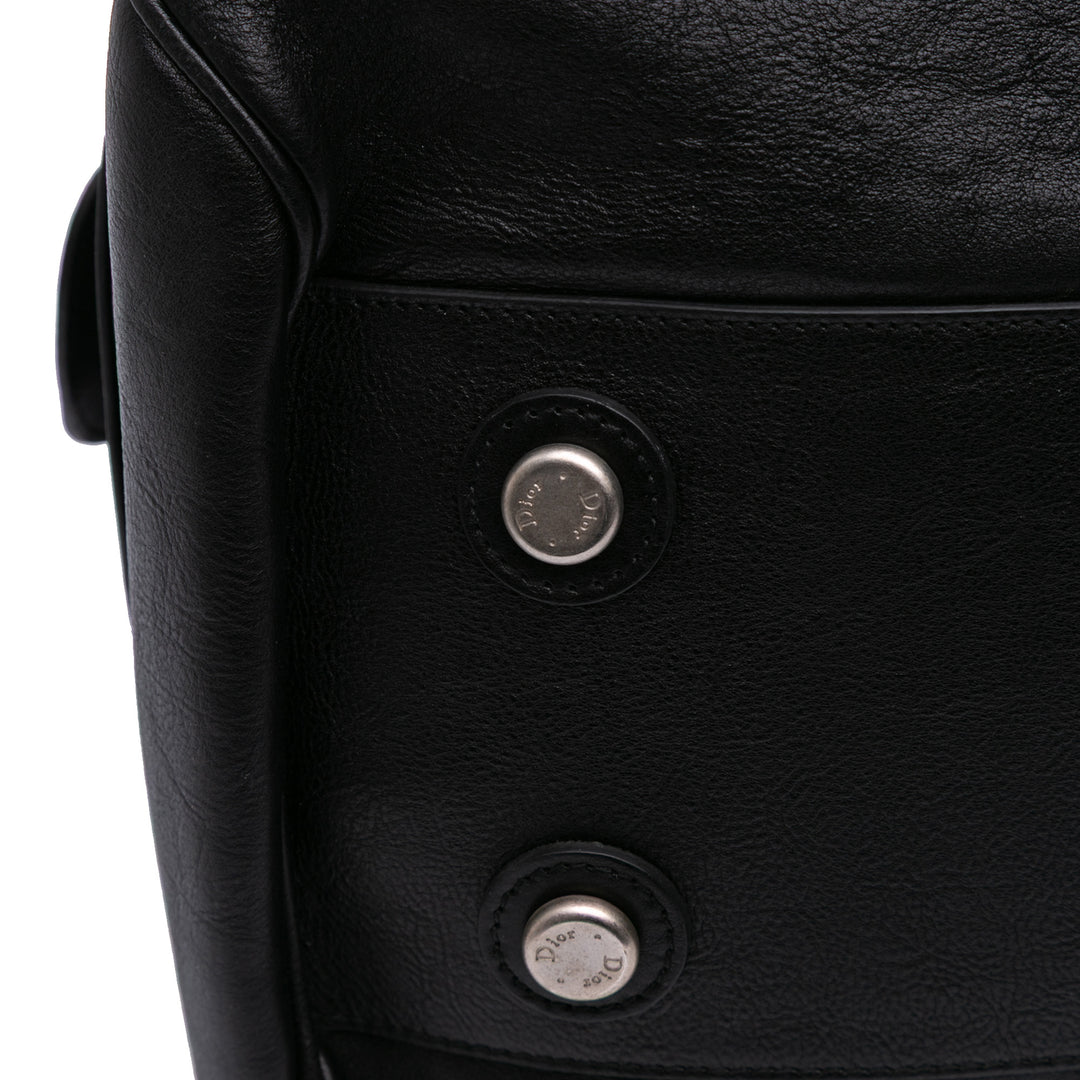 Large Calfskin My Dior Frame Handbag Black - Gaby Paris