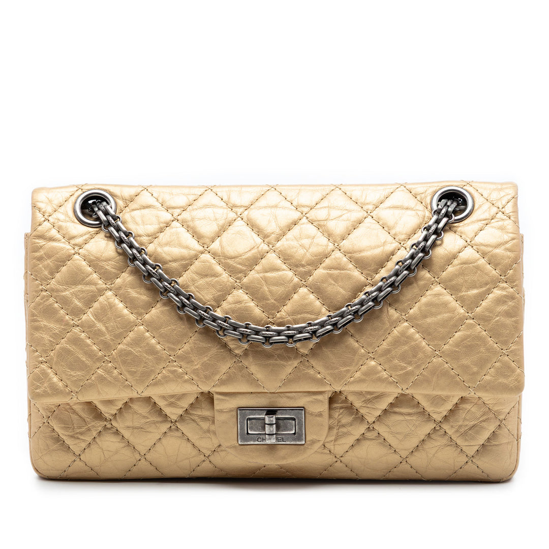 Chanel Matelassé vieilli Cuir de veau Reissue 2.55 Double rabat 225