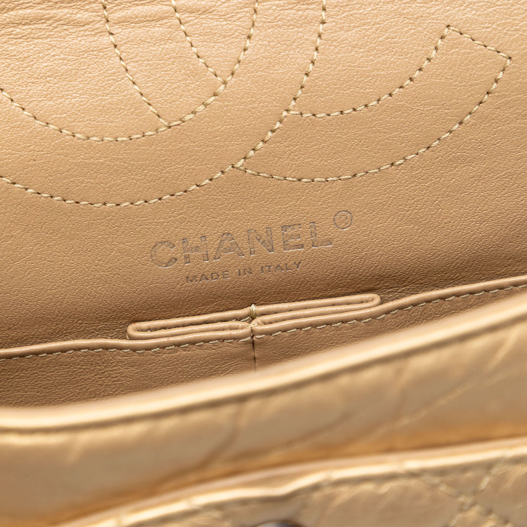 Chanel Matelassé vieilli Cuir de veau Reissue 2.55 Double rabat 225