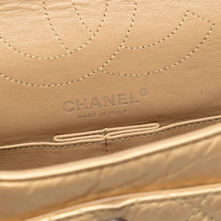 Chanel Matelassé vieilli Cuir de veau Reissue 2.55 Double rabat 225