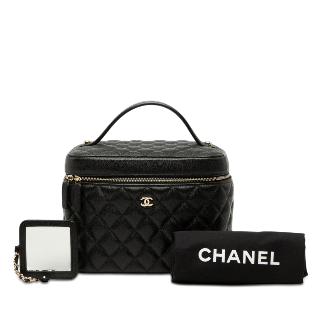 Chanel Medium CC Matelassé Caviar Vanity