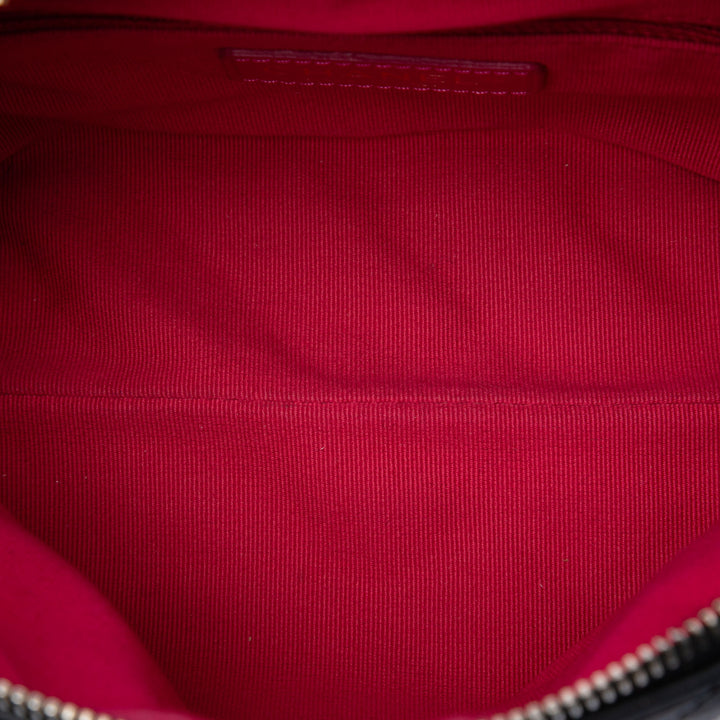 CC Matelassé Sac bowling Mini Cuir d'agneau Noir