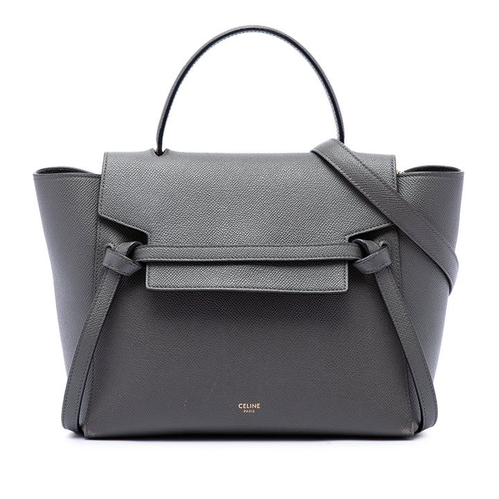 Celine grainé Sac ceinture Micro Cuir de veau grainé Gris – vue principale – GABY PARIS