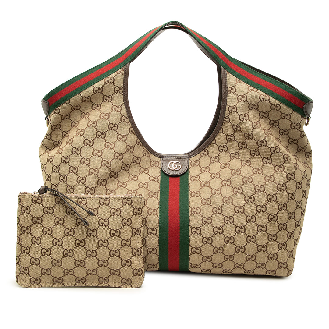 Gucci Cabas GG Web Giglio Grand Beige – vue 7 – GABY PARIS