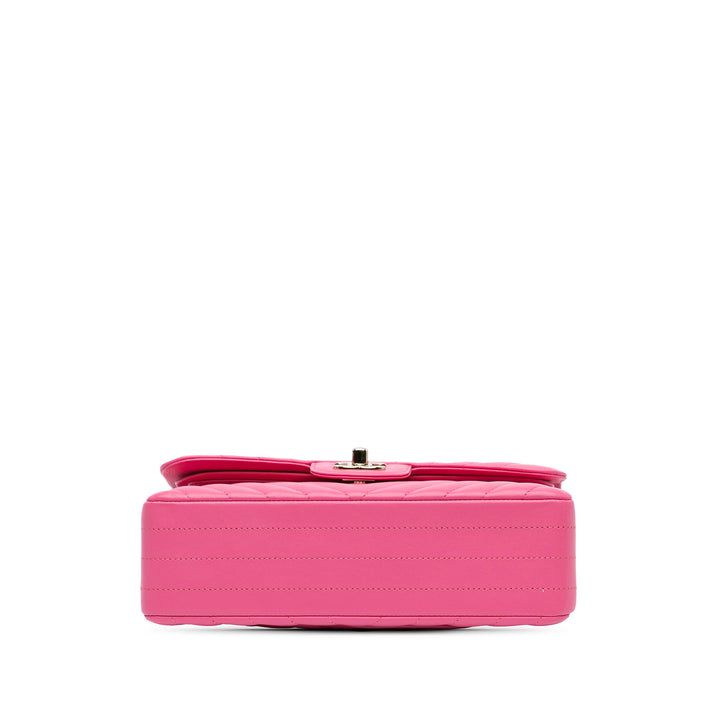 Chanel Small Classic Chevron Cuir d’agneau Double rabat
