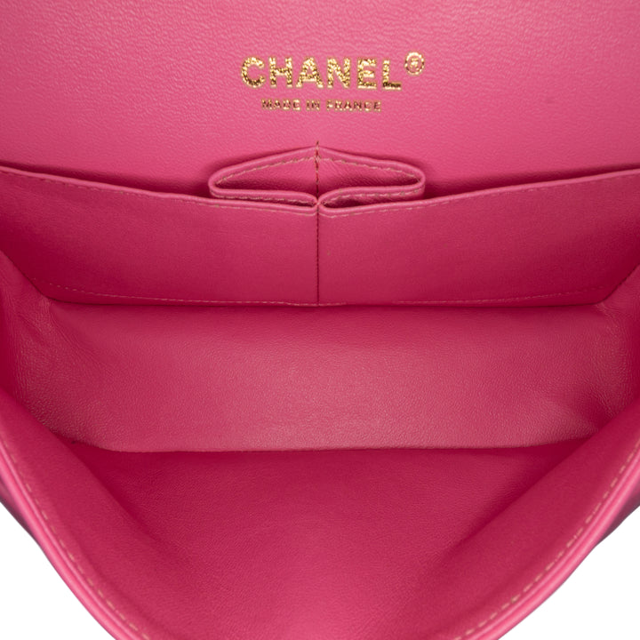 Chanel Small Classic Chevron Cuir d’agneau Double rabat