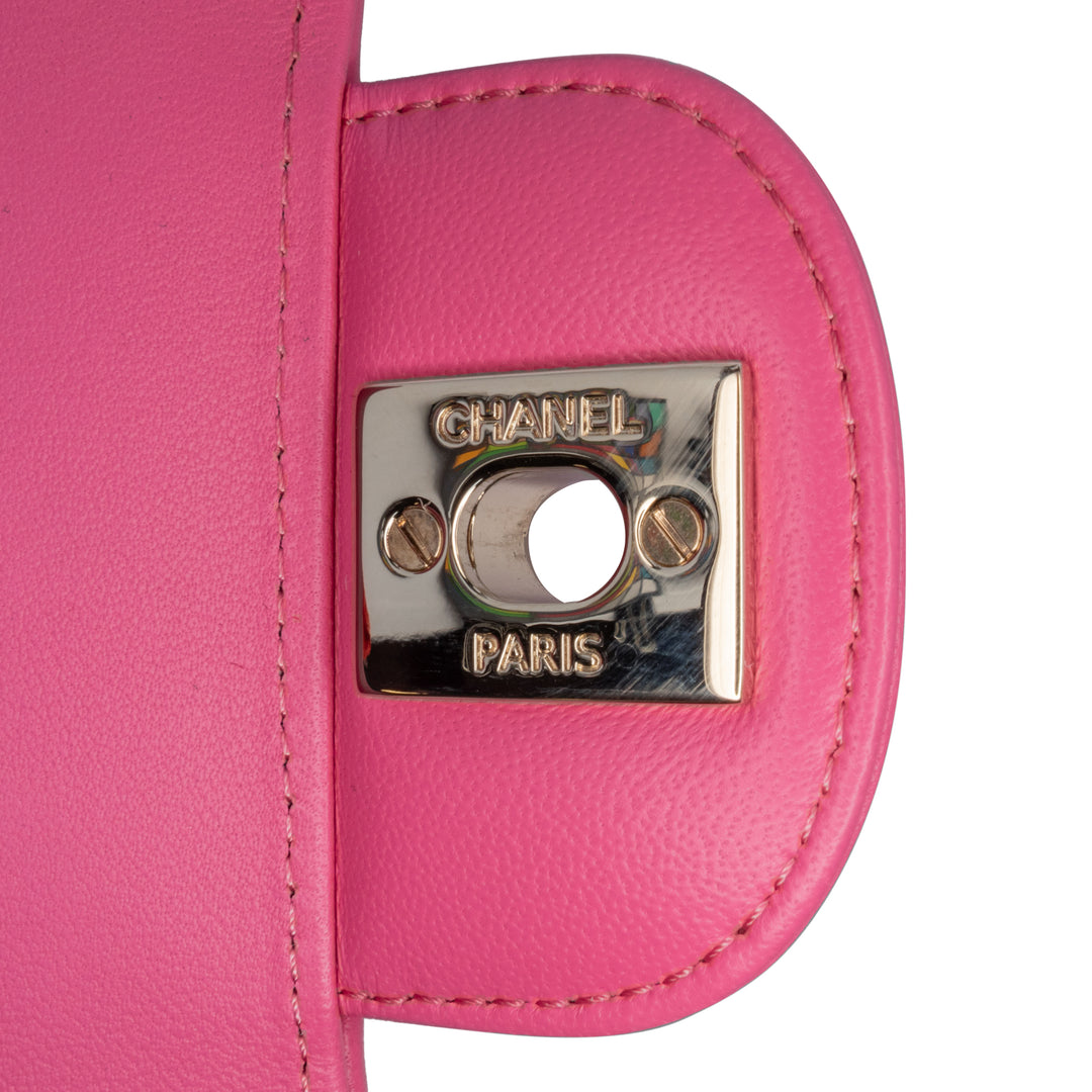Chanel Small Classic Chevron Cuir d’agneau Double rabat