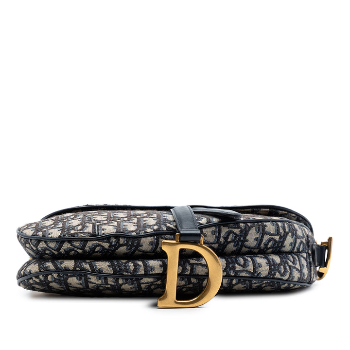 Dior Oblique Toile Saddle Sac