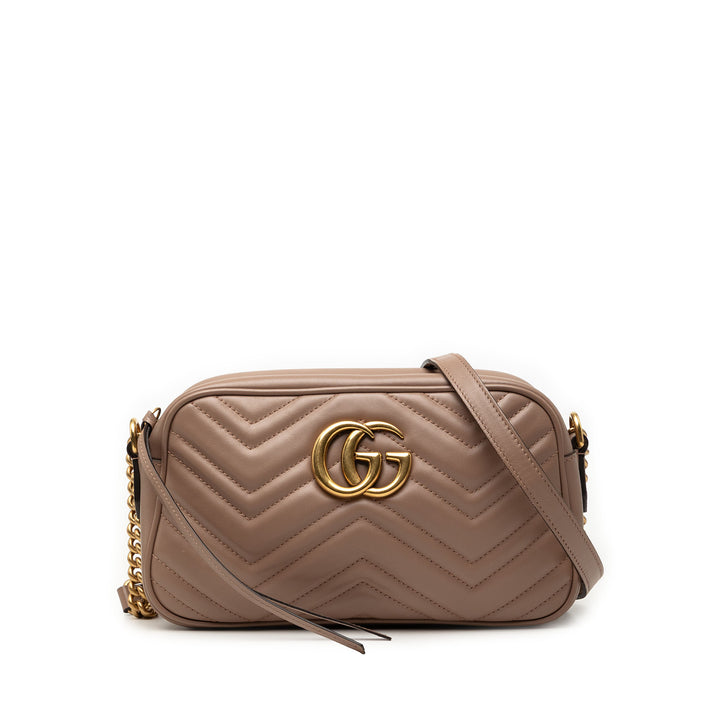 GG Marmont Matelasse Sac Petit Cuir de veau Marron
